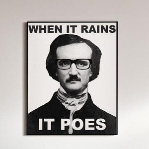 Funny Classroom Print, Edgar Allen Poe Poster, English Teacher Gift, Literary Gift, English Class Decor