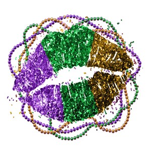Mardi Gras Glitter Lips Clipart: Sparkly PNG, Sublimation (Digital Download)