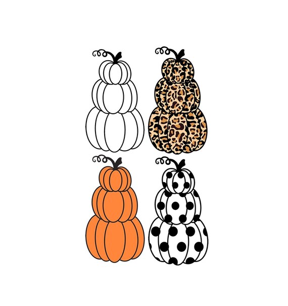 Stacked Pumpkins SVG Stacked Pumpkins Bundle Stacked Pumpkin | Etsy