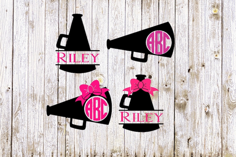Cheer Megaphone Monogram SVG Cheer Megaphone SVG Cheer SVG Etsy