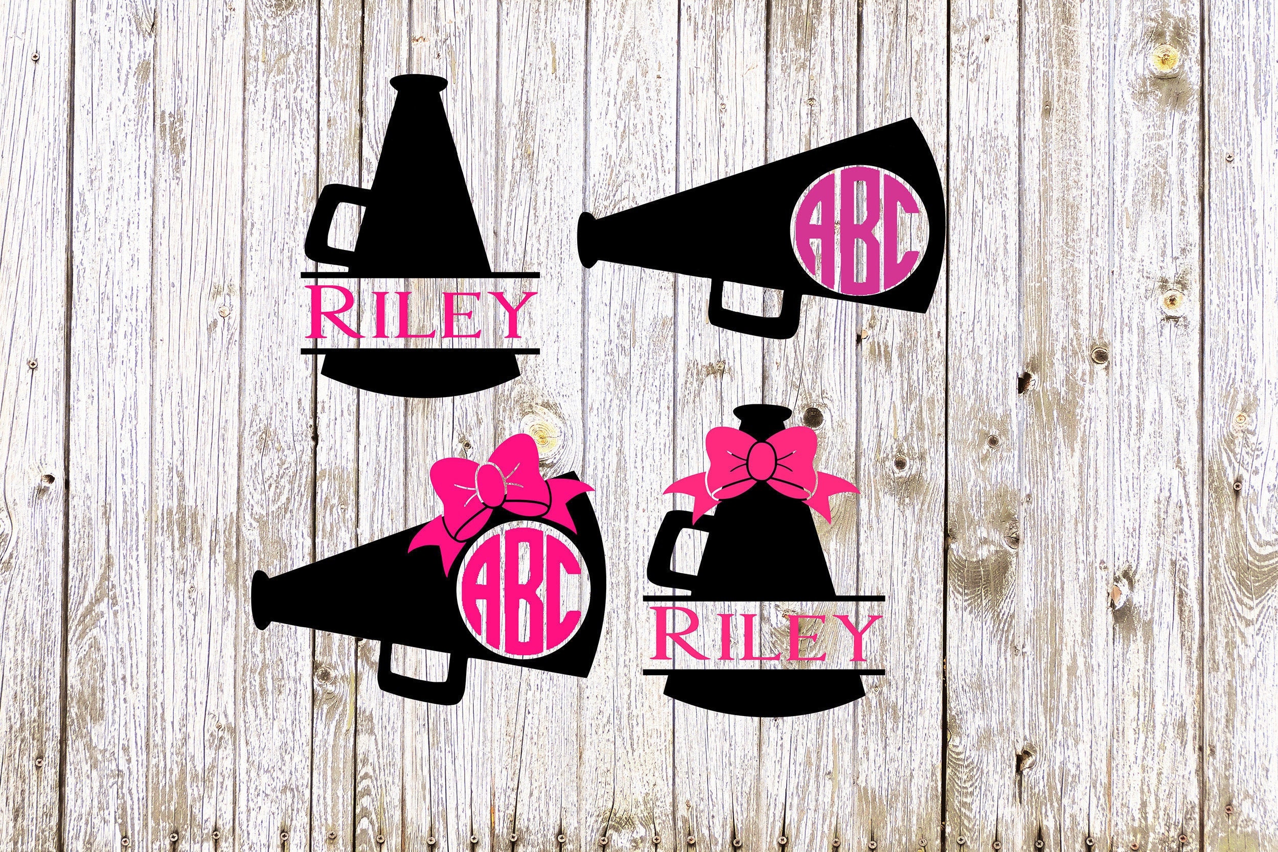 Cheer Megaphone Monogram SVG Cheer Megaphone SVG Cheer SVG Etsy