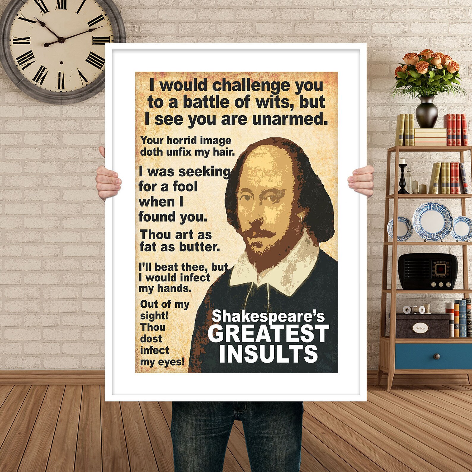 Shakespeare Beleidigungen Druck lustige Klasse Poster Etsy