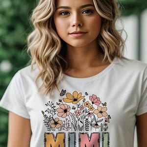 Floral Mimi PNG, Boho Grandmother Design (Digital Download) image 2