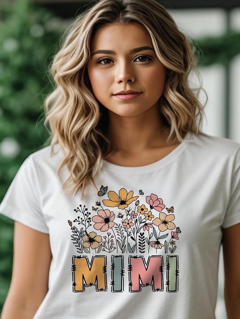 Floral Mimi PNG, Boho Grandmother Design (Digital Download) image 2