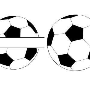 Soccer Ball SVG: Sports Clipart, Monogram Design (Digital Download)