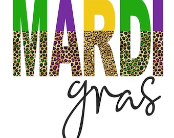 Mardi Gras PNG: New Orleans Sublimation Design (Digital Download)
