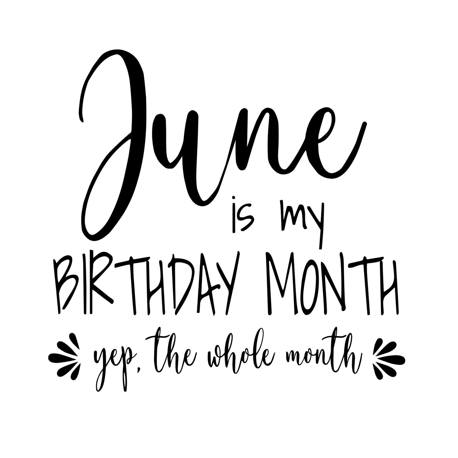 June Birthday SVG Birthday SVG June Birthday June is My Etsy