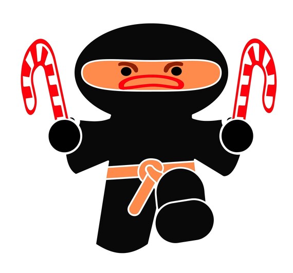 Gingerbread Man SVG Funny Christmas SVG Ninja SVG for Cricut - Etsy