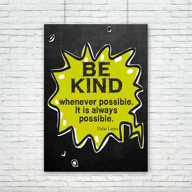 Kindness Prints Set of 4 Wall Art Prints Kindness Quotes Etsy