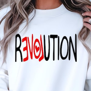 Love Revolution SVG Clipart: Cricut & Silhouette Cut File (Digital Download)