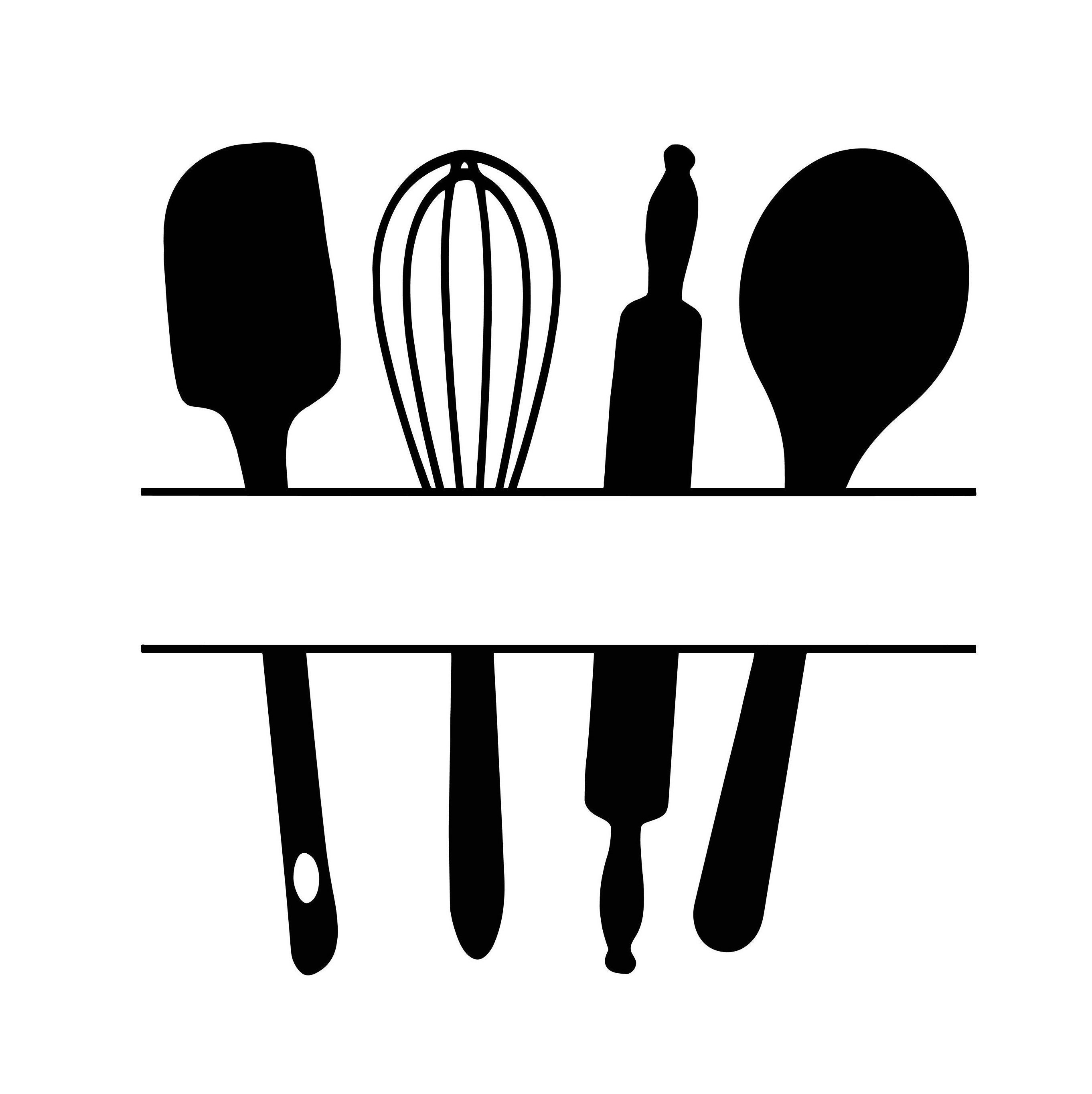 Cooking Tools Clipart Black And White Car