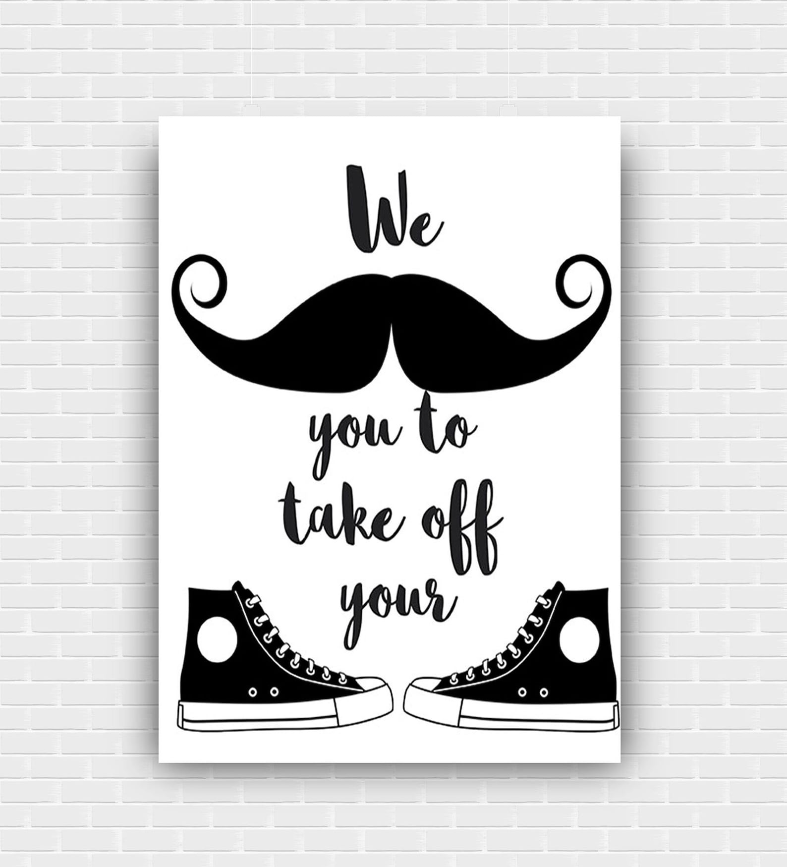 Take Shoes off Sign Funny Printable Art Remove Your Shoes - Etsy