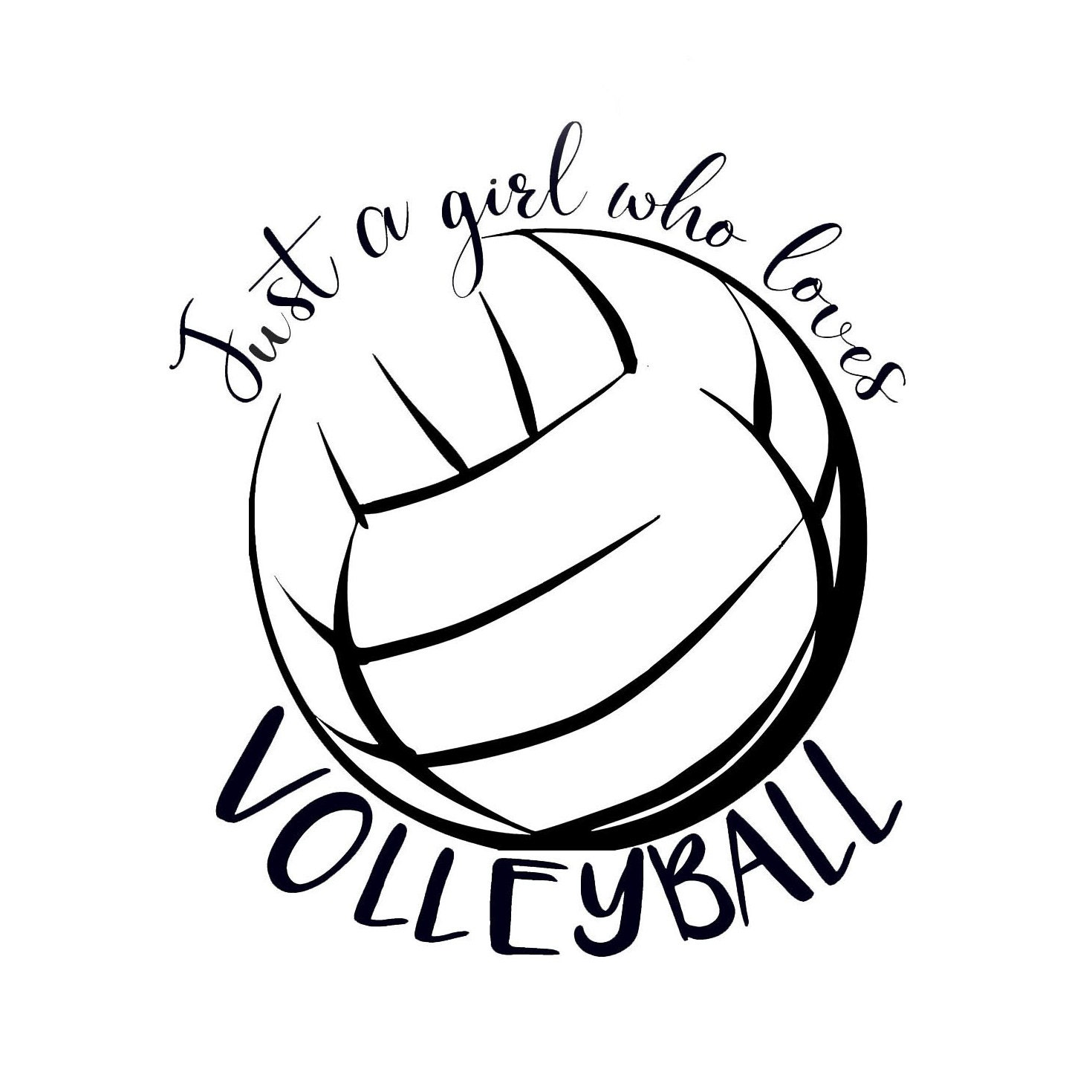 Just A Girl Who Loves Volleyball SVG Volleyball SVG - Etsy