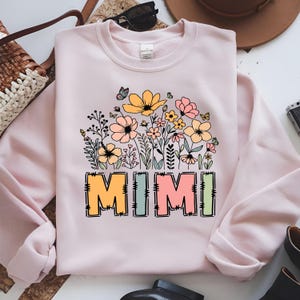 Floral Mimi PNG, Boho Grandmother Design (Digital Download) image 5