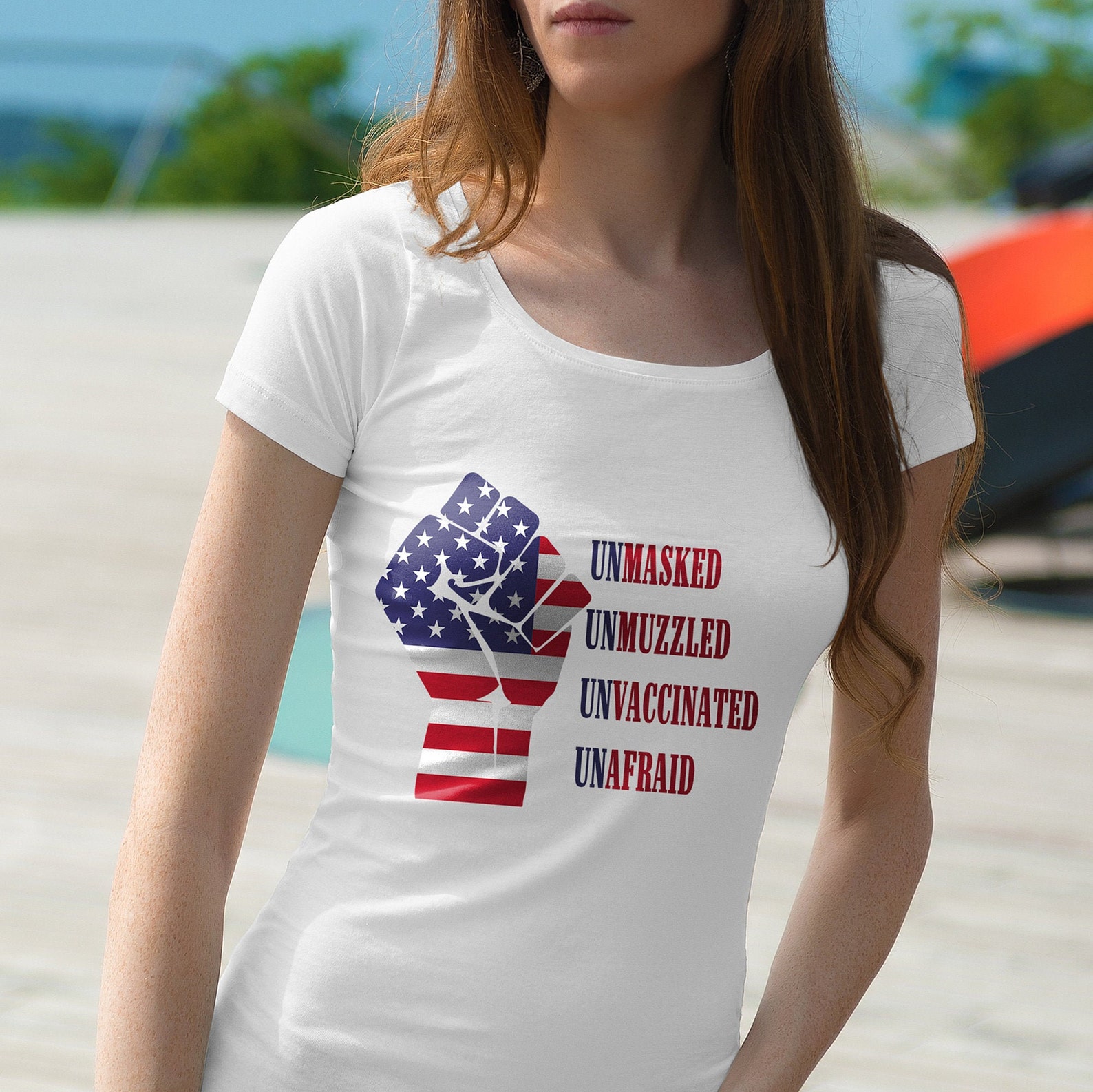 Unmasked Unmuzzled Unvaccinated Unafraid SVG Anitmask