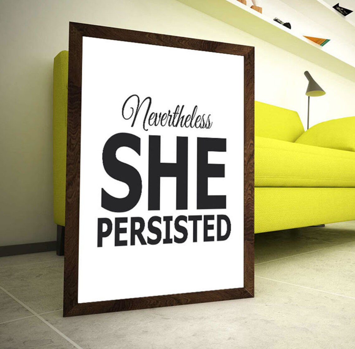 Nevertheless She Persisted Printable Wall Art Feminist Print - Etsy