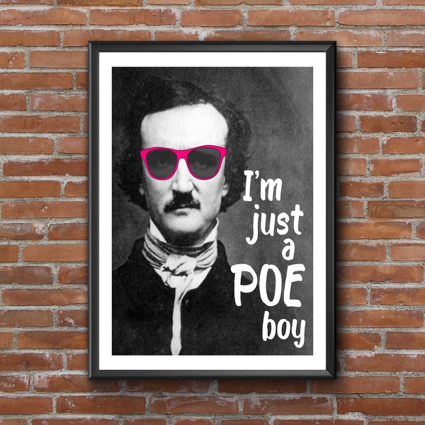 Funny Classroom Print, Edgar Allen Poe Poster, INSTANT DOWNLOAD, English Teacher Gift, Literary Gift, English Class Decor