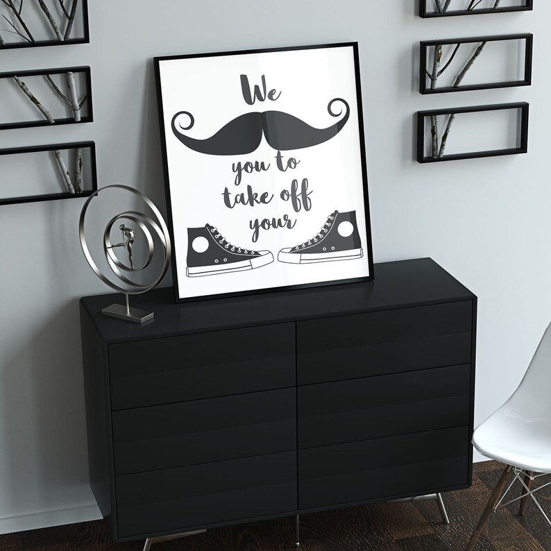 Take Shoes off Sign Funny Printable Art Remove Your Shoes - Etsy