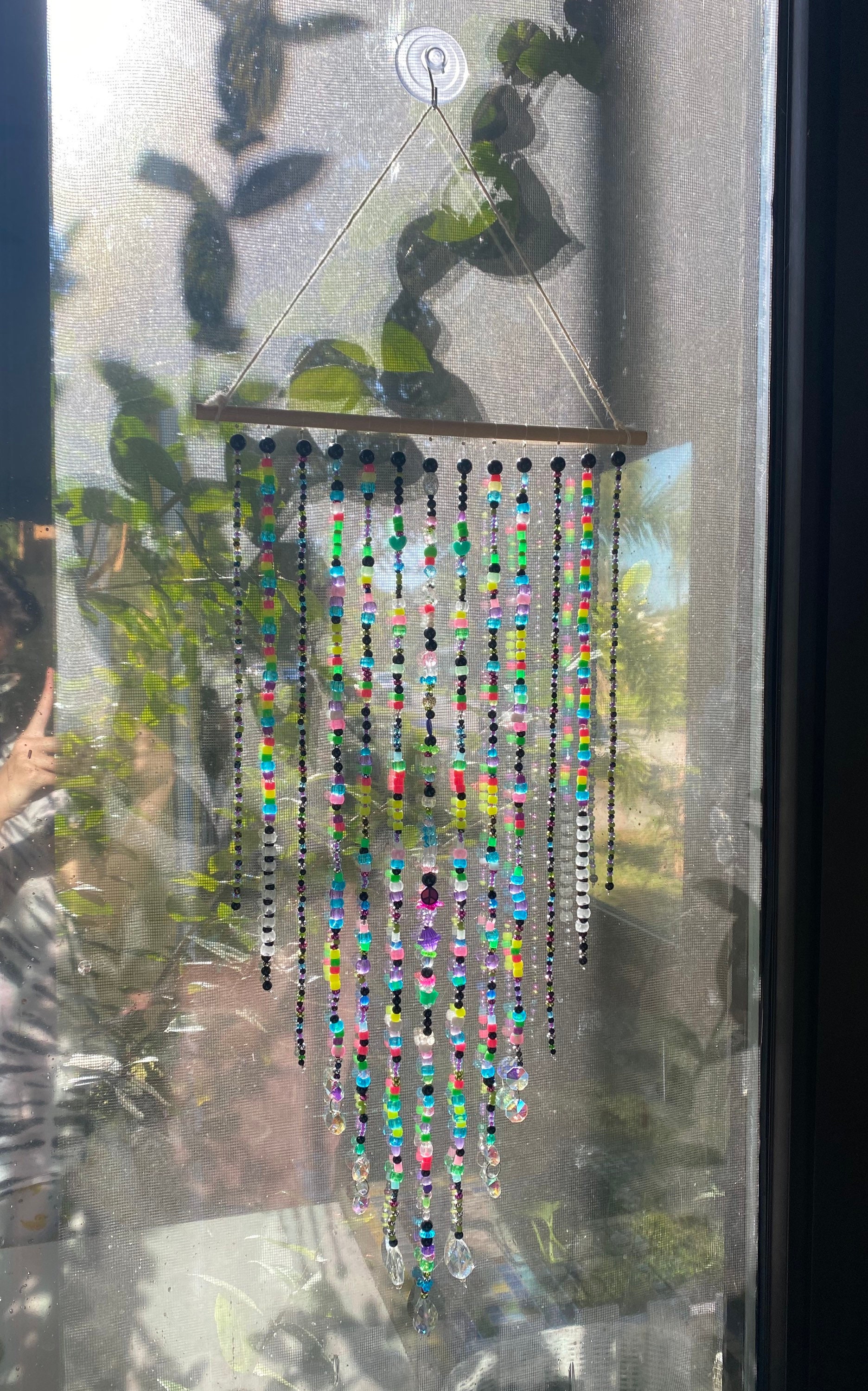 Suncatcher beaded curtain window hanging Etsy