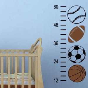 Sports Growth Char Vinyl Wall Decal 19 x 51