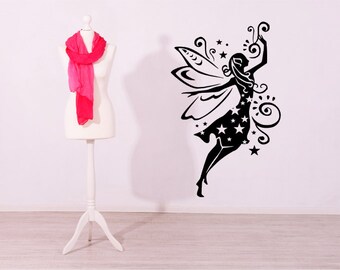 Fairy vinyl wall Decal, choose 1 color