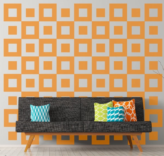Modern Wall Decal Border Geometric Decorative Wall Decor Etsy