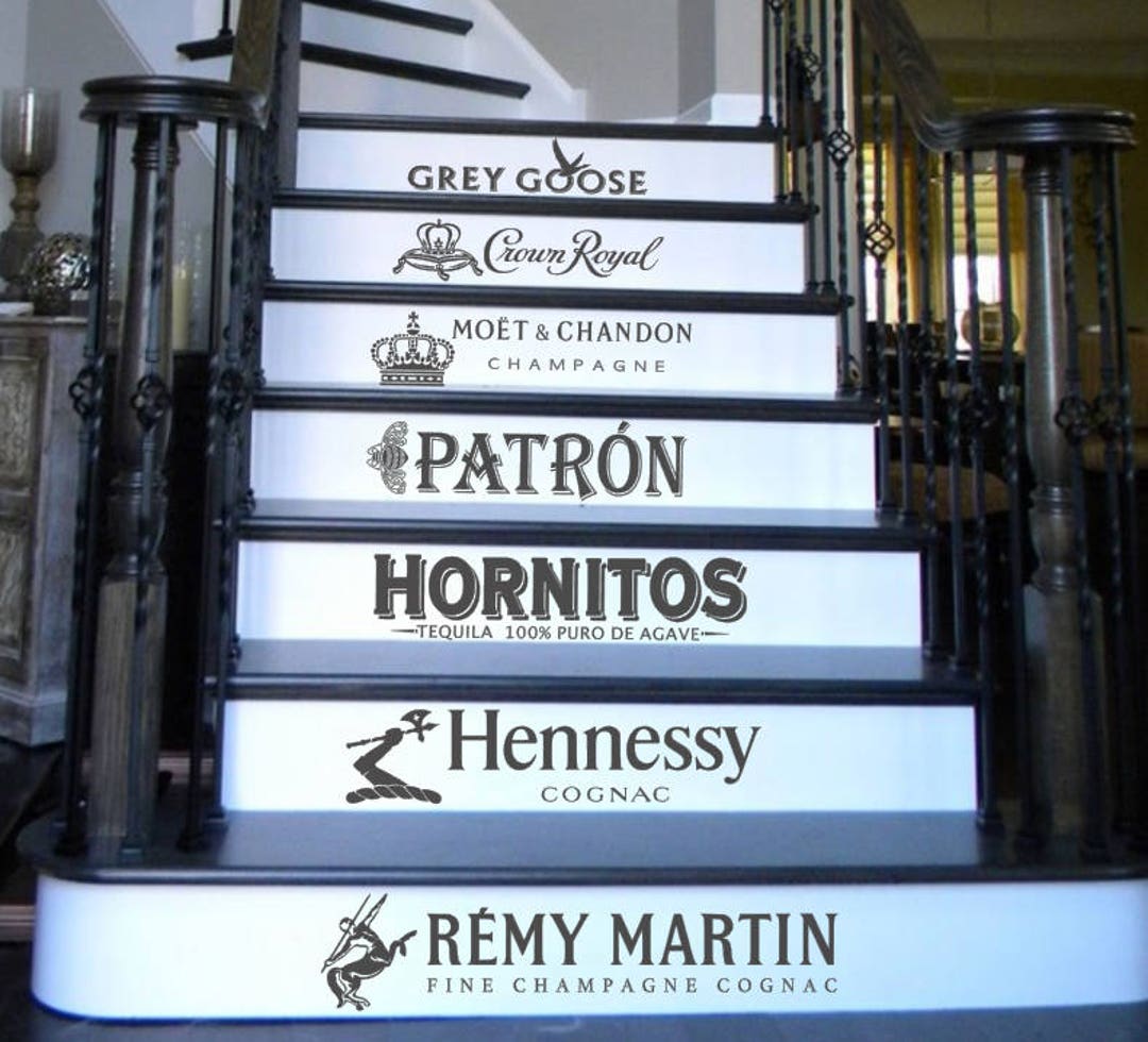 Stair Decals, Liquor Stair Risers, Bar Wall Border, Bar Stickers ...
