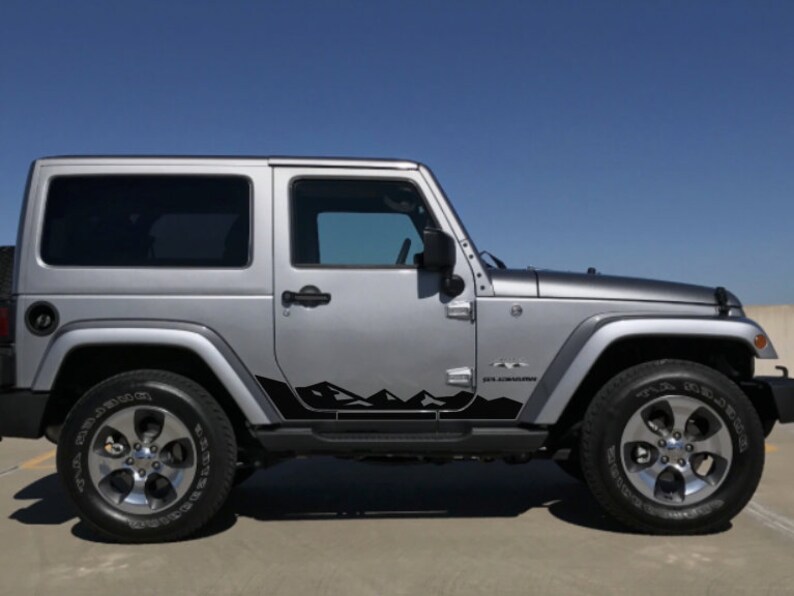 Jeep Rocker Panel Decal For 2007 2018 Wrangler 2 Door Jk Set Etsy