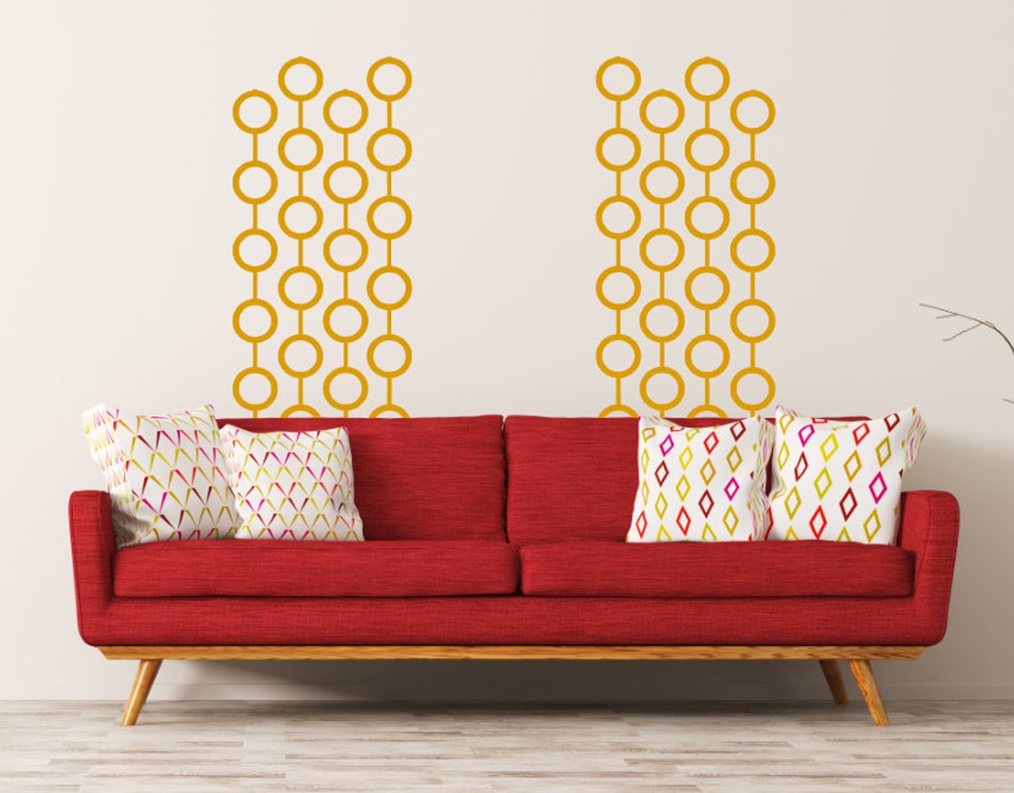 Modern Wall Decal Border Geometric Decorative Wall Decor Etsy