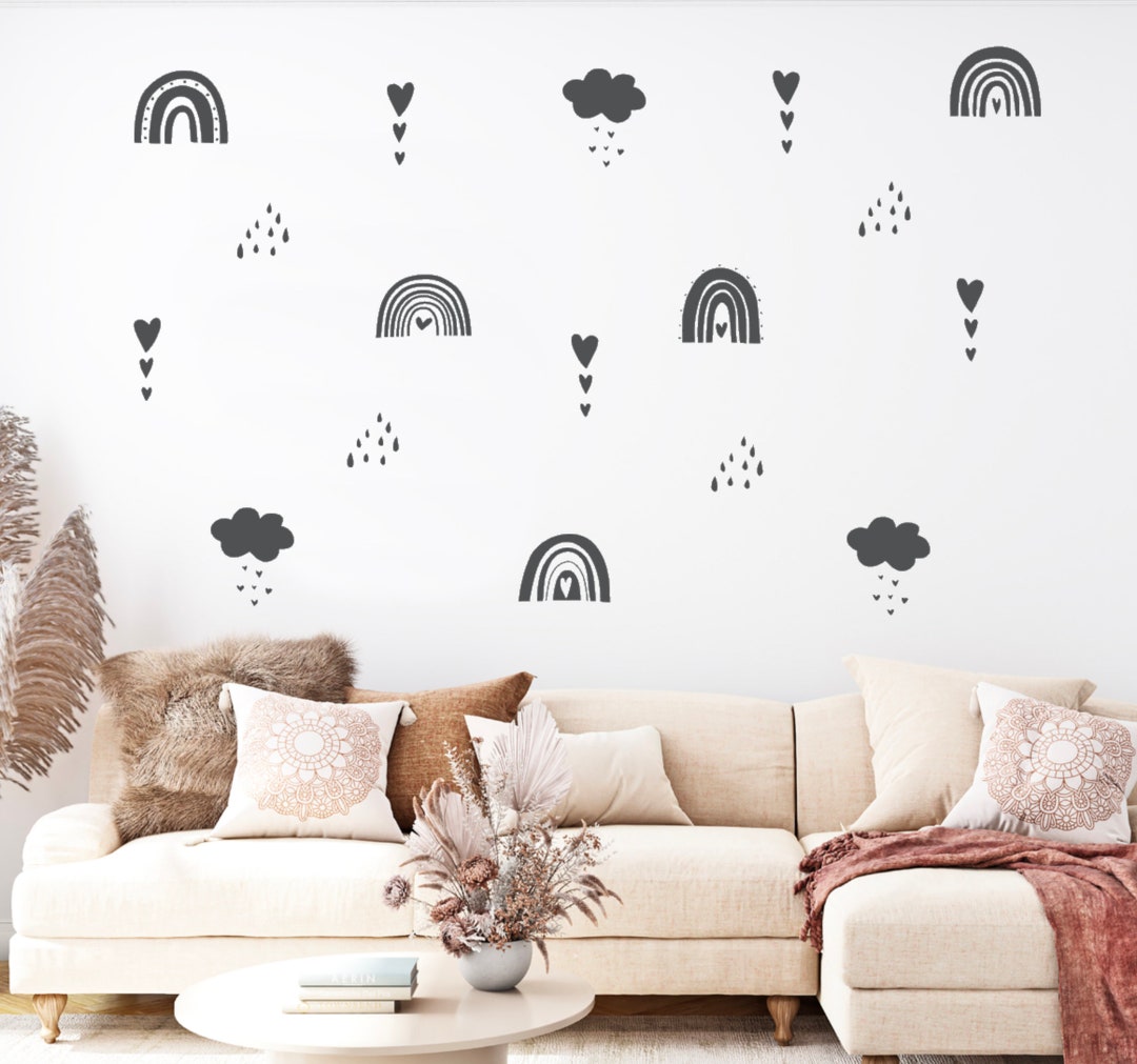 Boho Rainbow Decals, Rainbow, Removable Wall Stickers, Boho Nursery ...