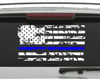 Window decal, Blue Line,  Red Line,  Yellow Line, Police, Fire Fighters, Military Car decal, window sticker, window decal