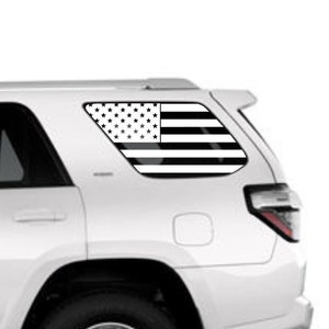 American Flag Decal Set for 2016 Toyota 4 Runner Side Windows, Red line, yellow line or Blue Line, Old Glory, Patriotic flags Set of 2