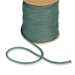 Tubo di carta a maglia verde ginepro, largo 4 mm (5/32 pollici) *venduto al metro*