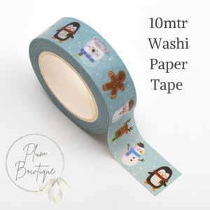Leuke kerstvrienden zelfklevende washitape, 15 mm (9/16 in) breed *verkocht per rol van 10 m*