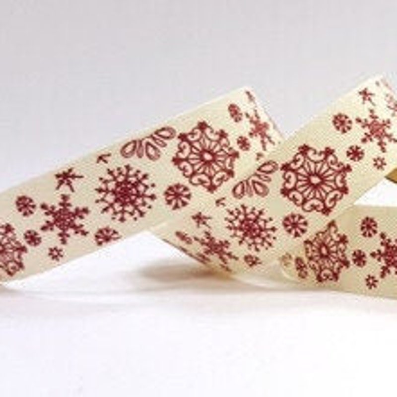 Snowflake Ribbon 5/8 - Etsy UK