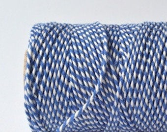 5mtr Royal Blue & White 100% Baumwolle Bäcker Twine, 2mm Dicke *Verkauft pro 5mtr*