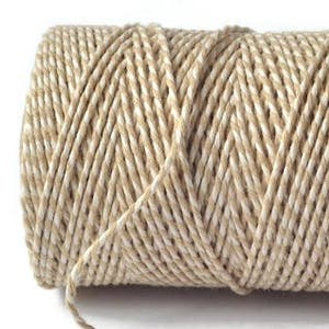 Craft County - Household Cotton White Twine Twisted String - Medium Weight  - 200 feet