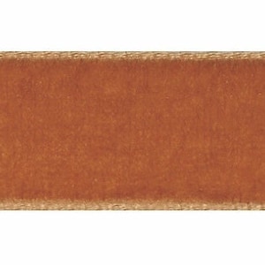 Autumn Copper Swiss Velvet Ribbon, 50mm (2in) wide *Sold Per Metre*