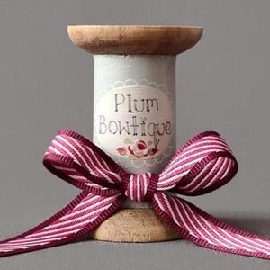 Burgundy, Fuchsia & Rose Pink "Wandsworth" Diagonal Stripe Ribbon, 12mm (1/2in) wide *Per 1 Metre/39 inch*
