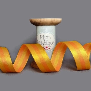 Sonnenblume & Ringelblumen Satinband 16mm breit, 16mm breit, 50cm lang, Meterware