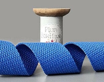 50cm königsblaues Korbgeflecht-Gurtband aus Baumwollmischung, 30mm (1 3/16in) breit