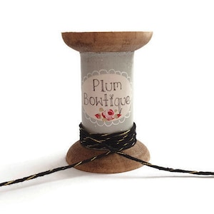 5mtr Black with Gold Sparkle Cotton Bakers Twine, 1.5mm (3/64in) Thickness *Sold Per 5mtr*
