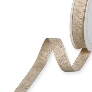 Goud glitter ivoor lint met textuur, 15 mm (9/16 in) breed *verkocht per meter*