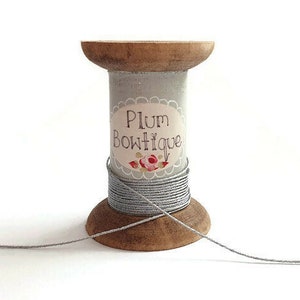 5mtr Metallic Silver Fine Twine, approx 1mm thick *Sold Per 5mtr*