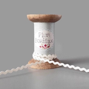 Elfenbeinfarbene Zierborte, Mini 5mm breit - Meterware
