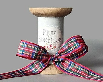 Royal Stewart Tartan Ribbon, 16mm (5/8in) wide *Sold Per Metre*