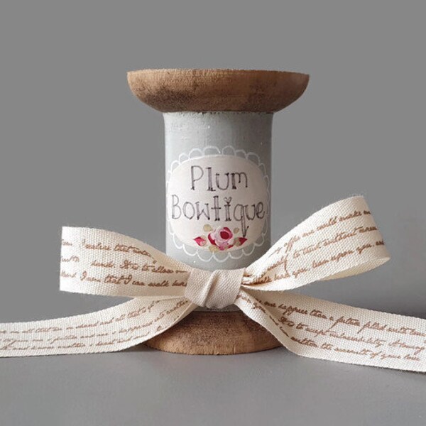 French Script Fabric - Etsy UK