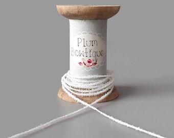 5mtr Iridescent White Sparkle Tinsel Twine, 1.5mm (1/16in) thick *Sold Per 5mtr*