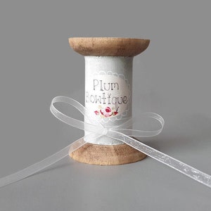 5mtr Weißes, durchsichtiges Organza-Band, 3mm breit *Verkauft pro 5mtr*