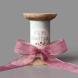 Dusky Pink Super Sheer Organza Ribbon, 15mm (9/16in) wide *Sold Per Metre*